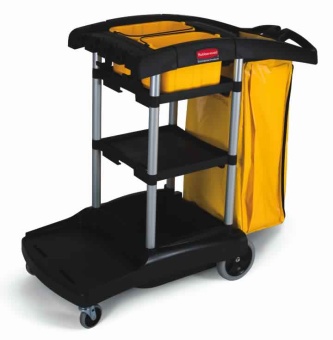 Тележка для уборки большой вместительности Rubbermaid FG9T7200BLA в ШефСтор (chefstore.ru)